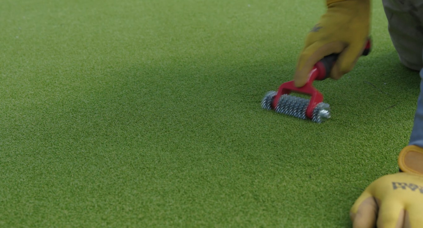 Professional sports turf installation in Peoria, IL